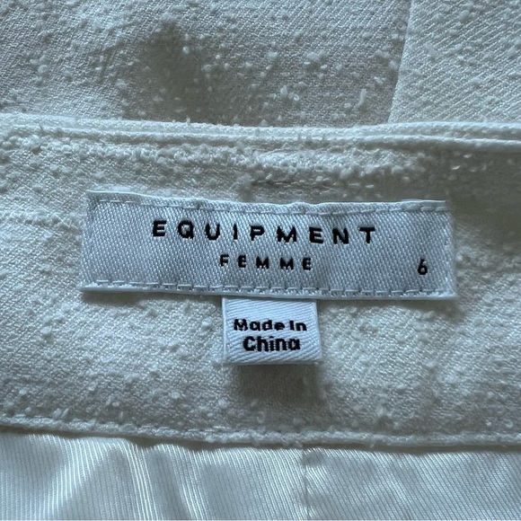 New Equipment Bergen Cropped Ankle Pant NWT Nature White Business Casual Women 6 - Picture 11 of 12